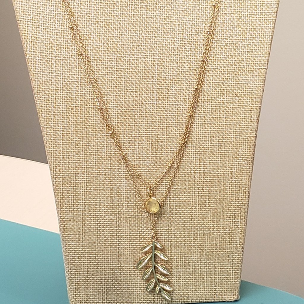 Lc, Lauren Conrad, Nwt Extra Long Gold Tone Multi Layer Leaf Gold Charm Necklace